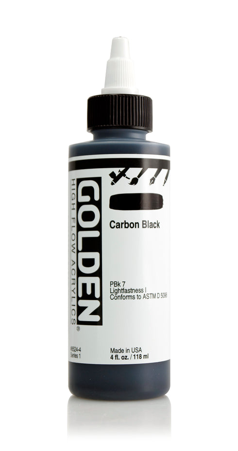 HIGH FLOW ACRYLIC PAINT  CARBON BLACK 4OZ